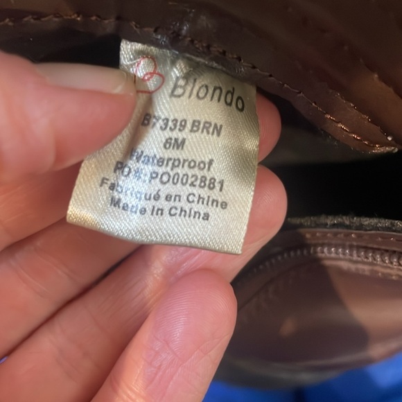 Blondo Women's Mady Combat Boot 6 waterproof laces doubble zipper brown leather - Picture 14 of 14